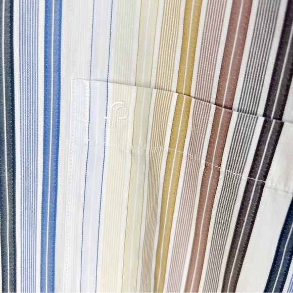 FERNANDO PENA Men's Size Large Button Down Shirt Cotton Stripped - Picture 5 of 5